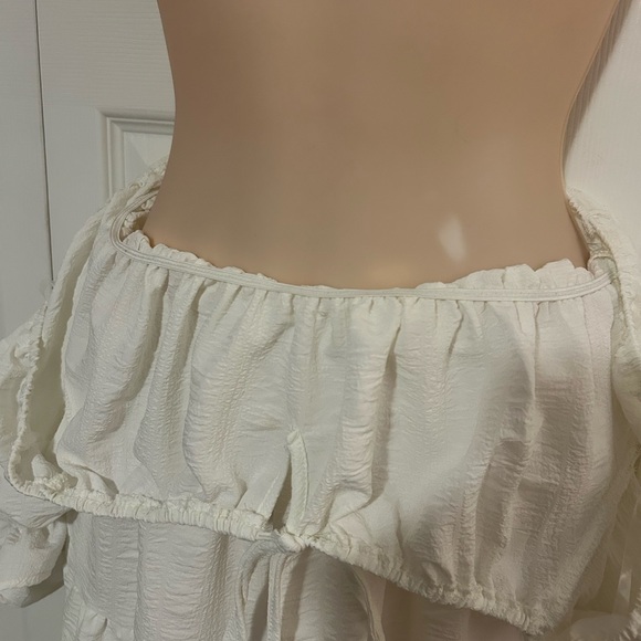 Liberty Love Cream Midi Dress with Tie-Front - Picture 5 of 6